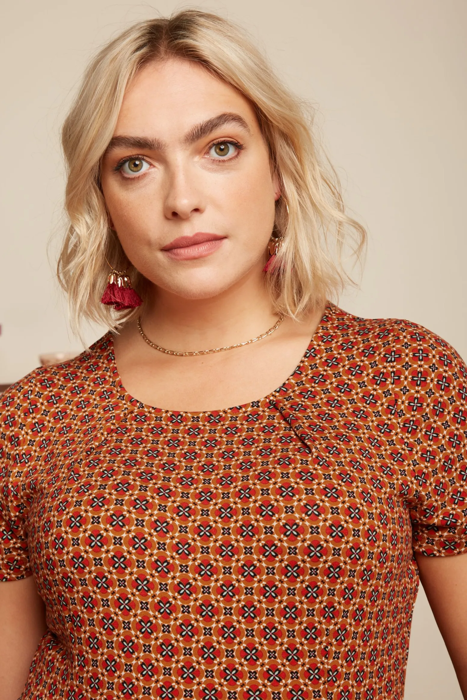 King Louie Jurken|Mona Dress Miro Jalapeno Red