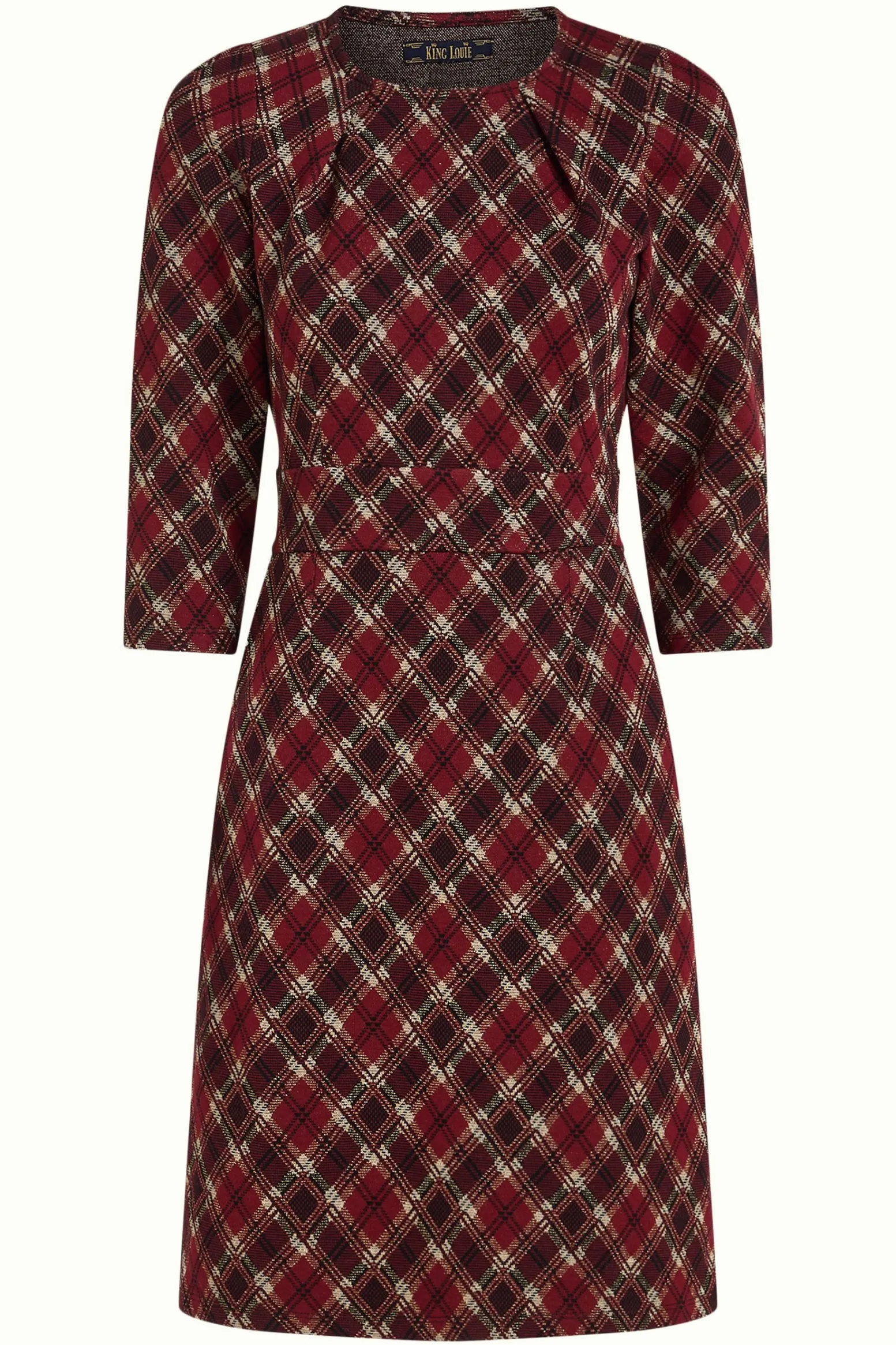King Louie Jurken|Mona Dress Riley Jacquard Cabernet Red
