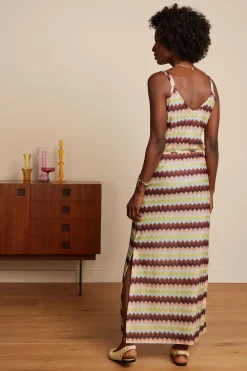 King Louie Jurken|Nadya Maxi Dress Carmine Mock Orange