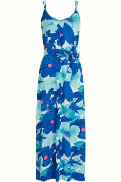 King Louie Jurken|Nadya Maxi Dress Seychelles Surf Blue