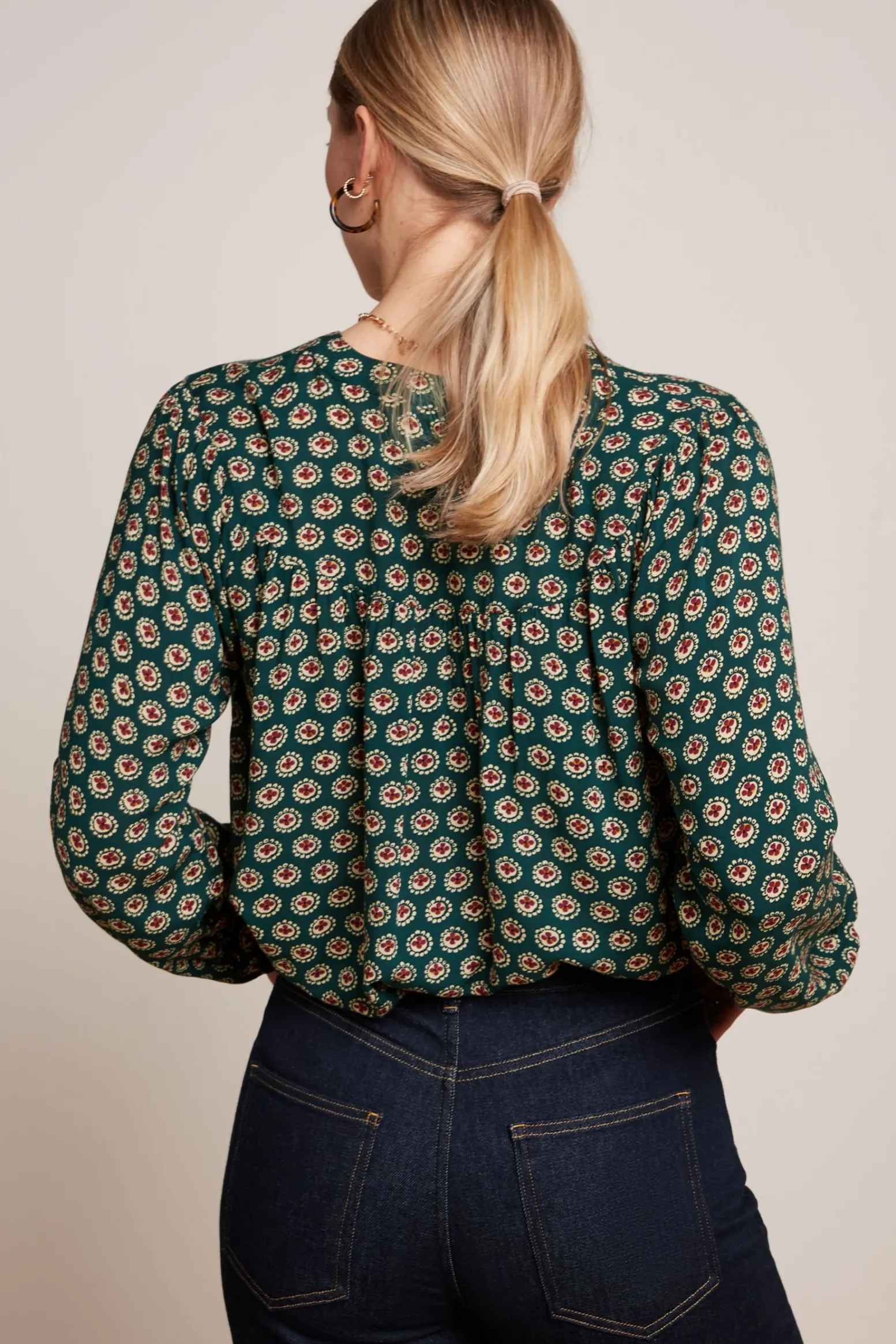 King Louie Blouses|Nala Blouse Elliot Pine Green