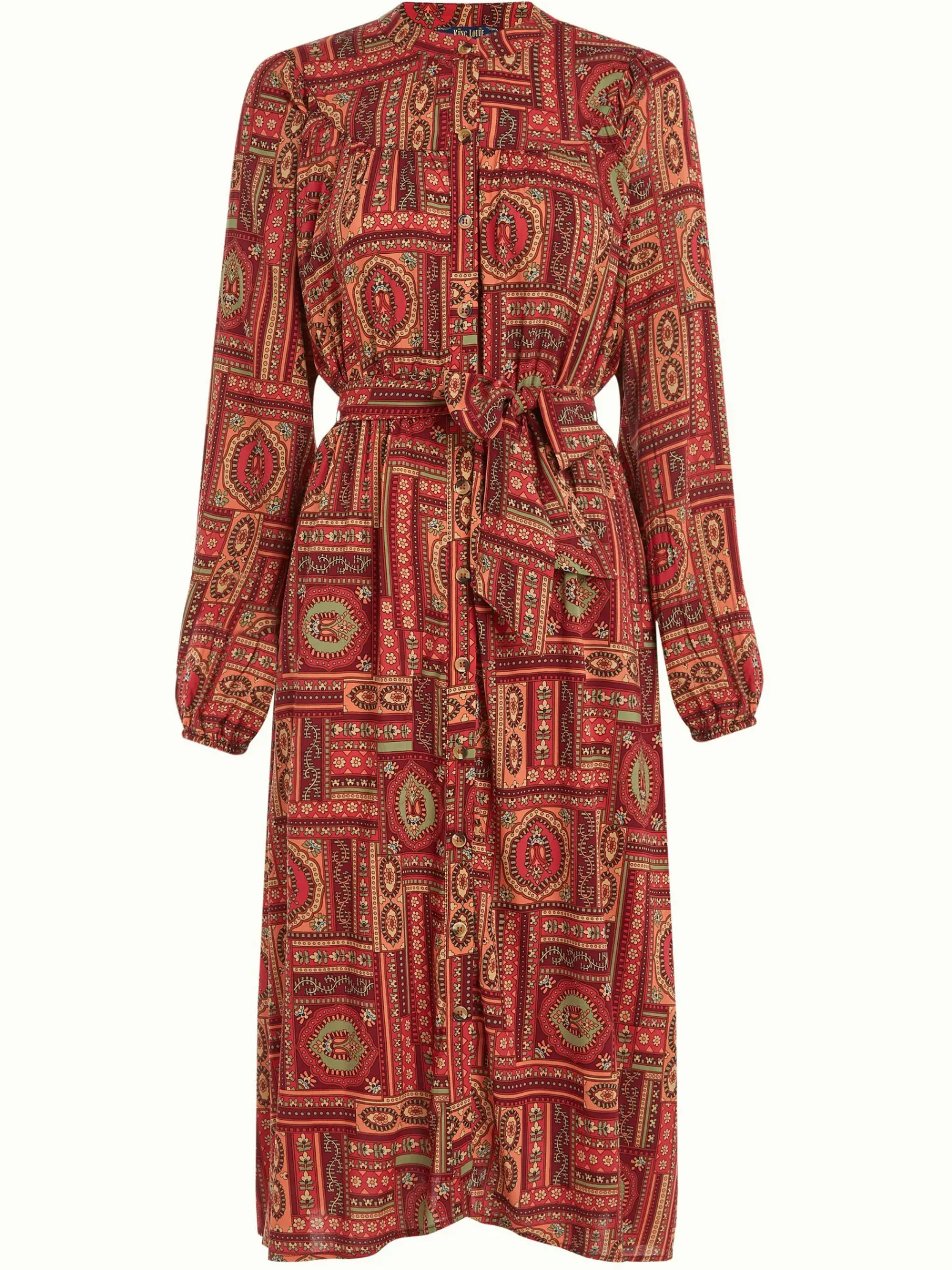 King Louie Jurken|Nala Dress Balthazar Cabernet Red