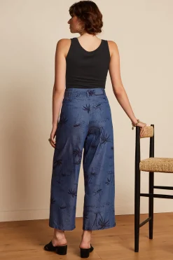 King Louie Broeken|Neva Cropped Pants Daytrip Denim Blue