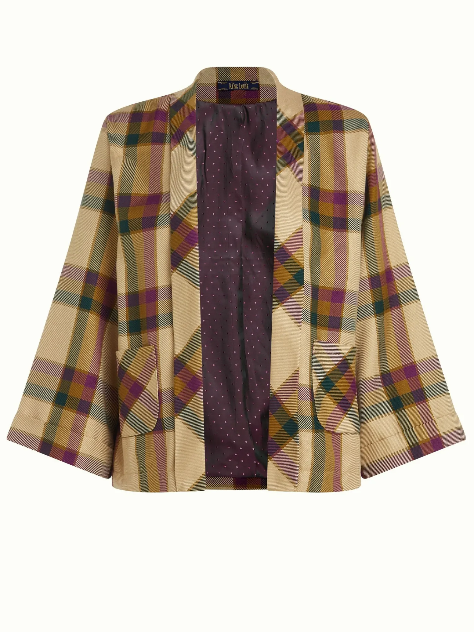 King Louie Jassen & Blazers|Noor Jacket Dreamer Check Pine Green