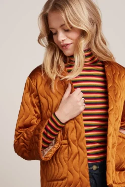 King Louie Jassen & Blazers|Noor Jacket Star Satin Maple Orange