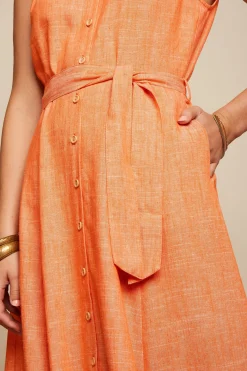 King Louie Jurken|Nova Dress Camonte Reef Coral