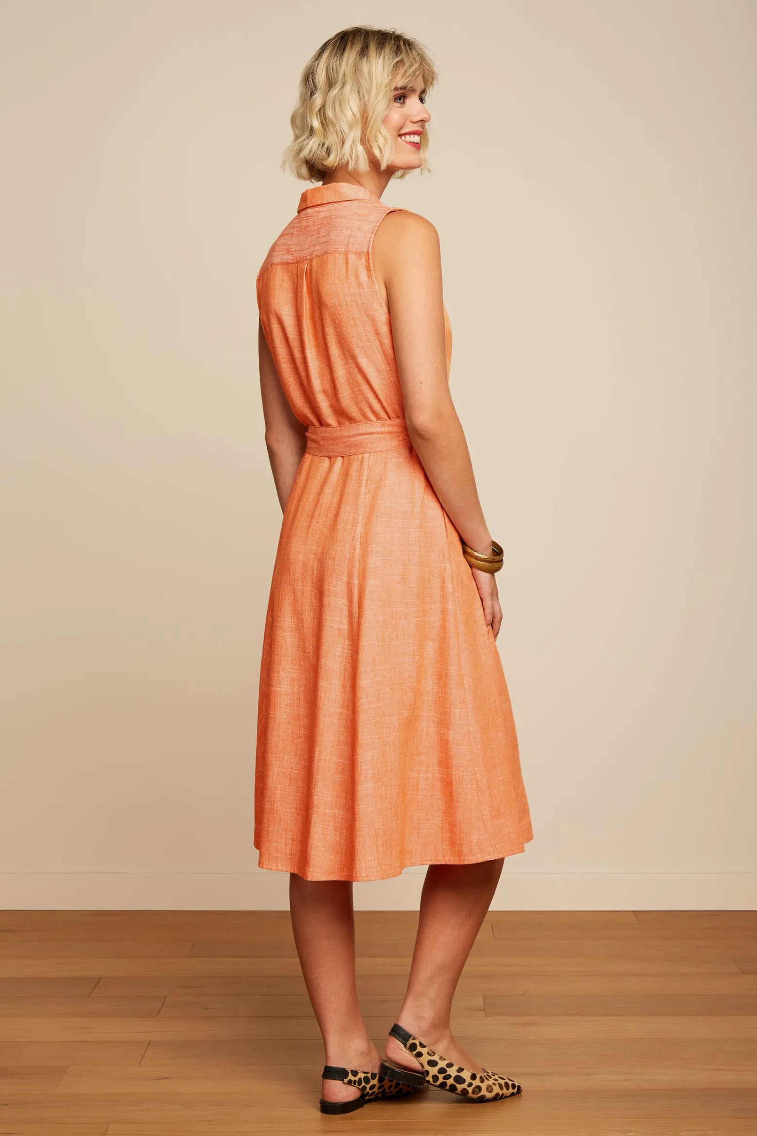 King Louie Jurken|Nova Dress Camonte Reef Coral