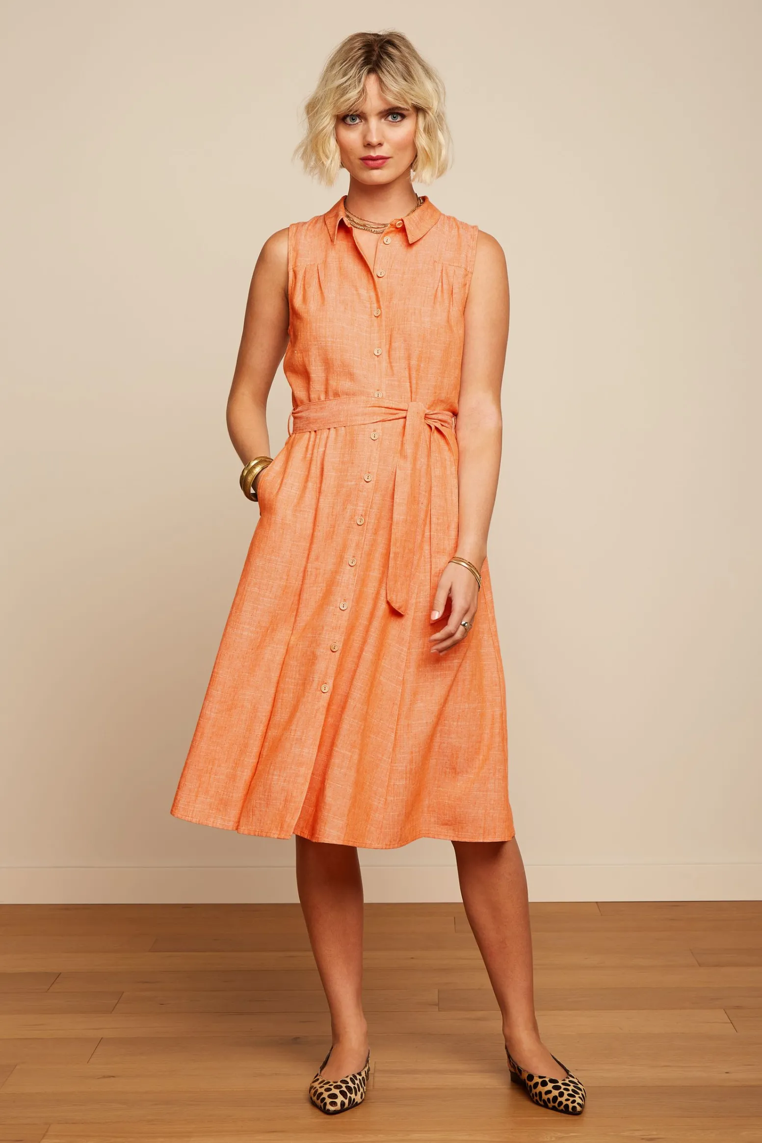 King Louie Jurken|Nova Dress Camonte Reef Coral