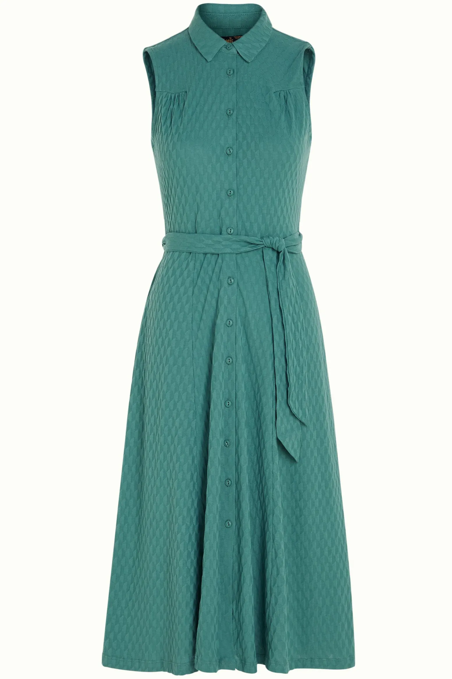 King Louie Jurken|Nova Dress Manelli Jacquard Smoke Green