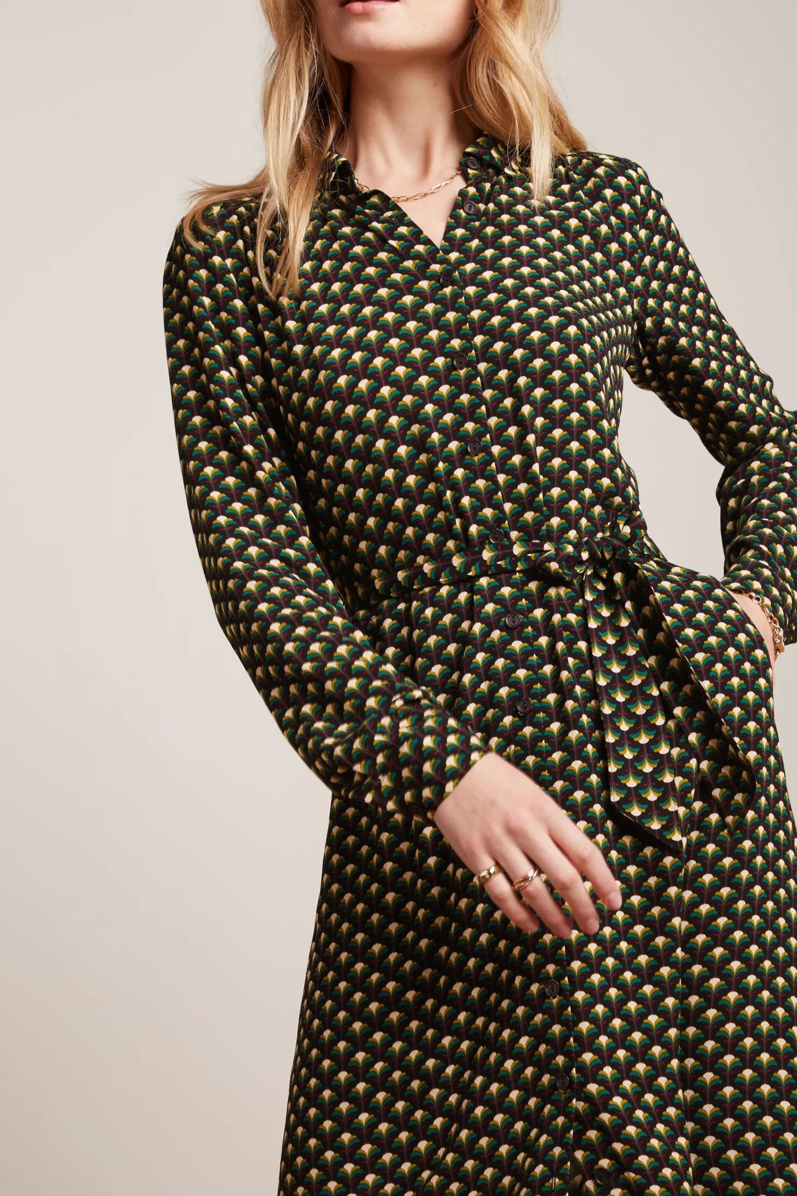 King Louie Jurken|Olive Dress Mayfield Sycamore Green