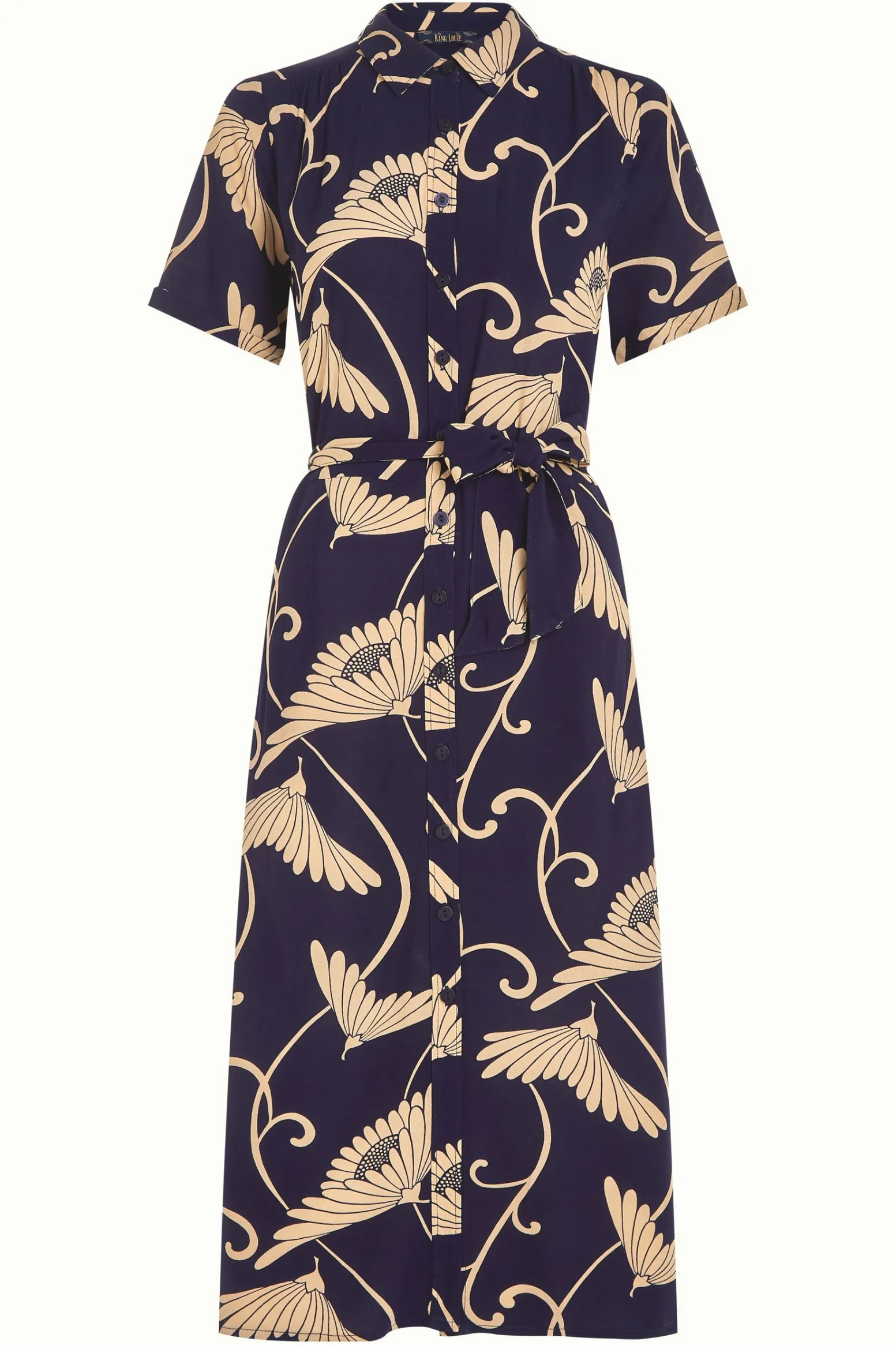 King Louie Jurken|Olive Dress Pixy Evening Blue