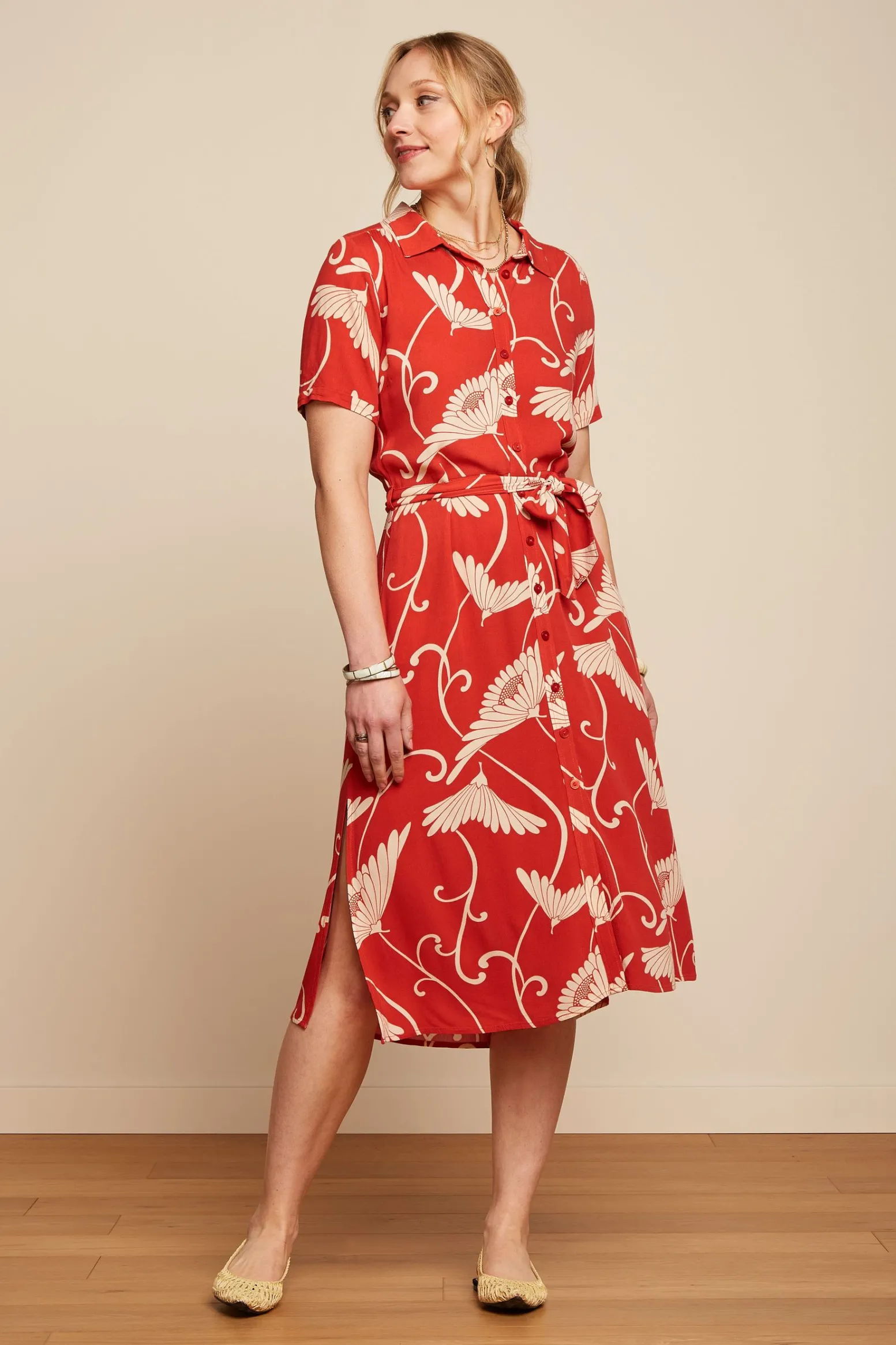 King Louie Jurken|Olive Dress Pixy Tweed Orange