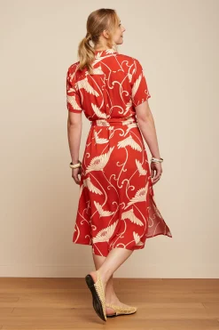 King Louie Jurken|Olive Dress Pixy Tweed Orange