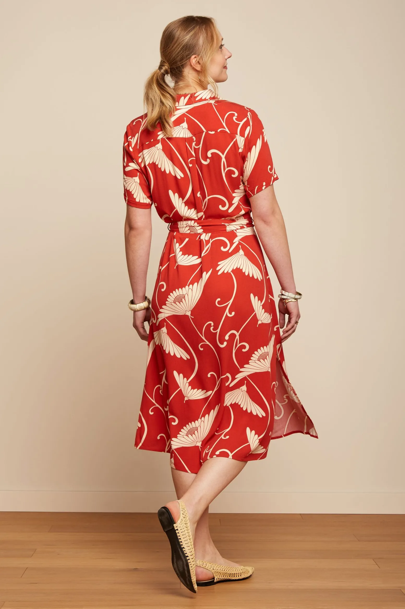 King Louie Jurken|Olive Dress Pixy Tweed Orange