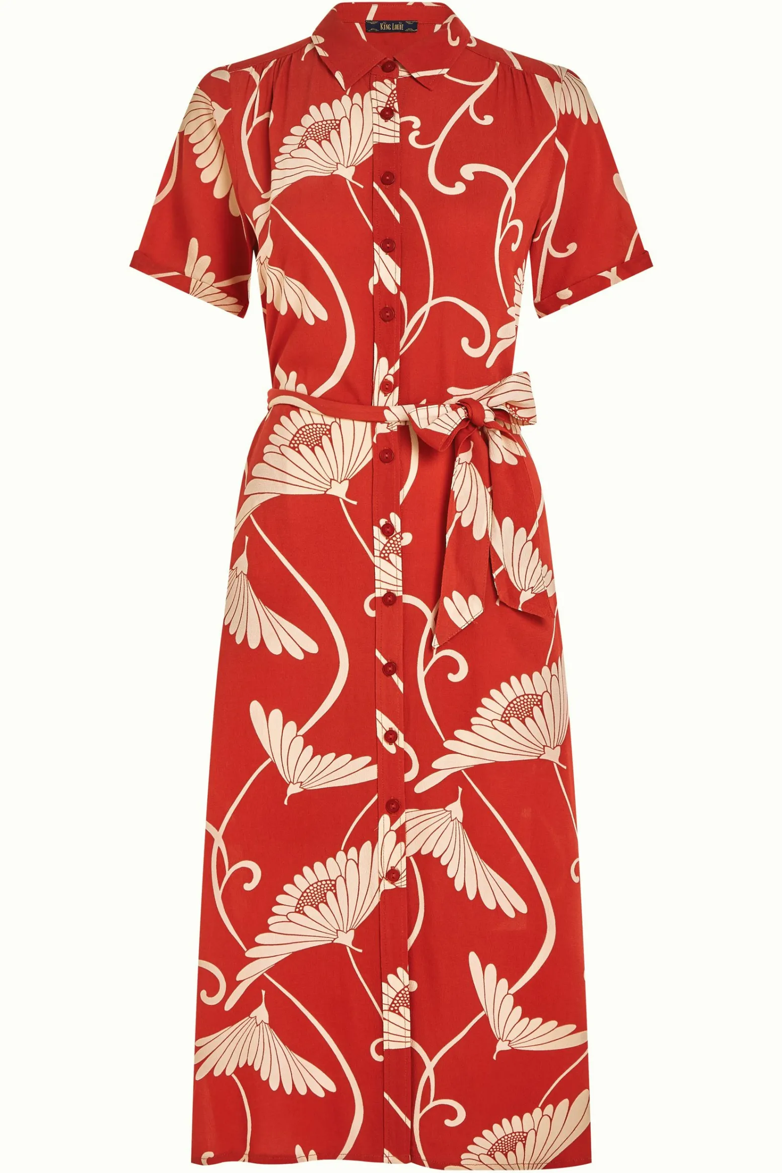 King Louie Jurken|Olive Dress Pixy Tweed Orange