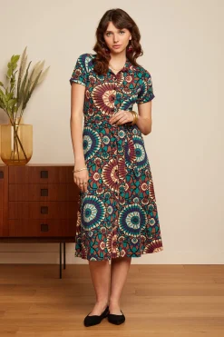 King Louie Jurken|Olive Dress Torini Evening Blue
