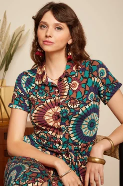 King Louie Jurken|Olive Dress Torini Evening Blue