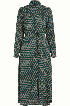 King Louie Jurken|Olive Midi Dress Elliot Pine Green