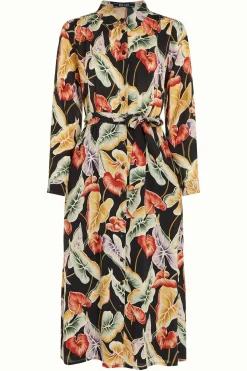 King Louie Jurken|Olive Midi Dress Marmora Black