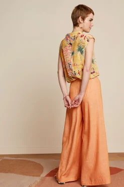 King Louie Broeken|Palazzo Pants Camonte Reef Coral