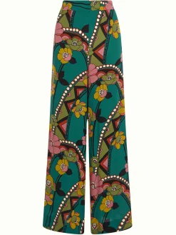 King Louie Broeken|Palazzo Pants Lovechild Antique Green