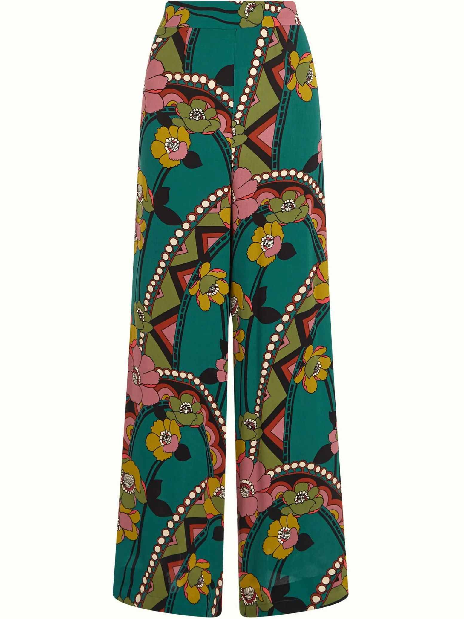 King Louie Broeken|Palazzo Pants Lovechild Antique Green
