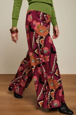 King Louie Broeken|Palazzo Pants Lovechild Cabernet Red