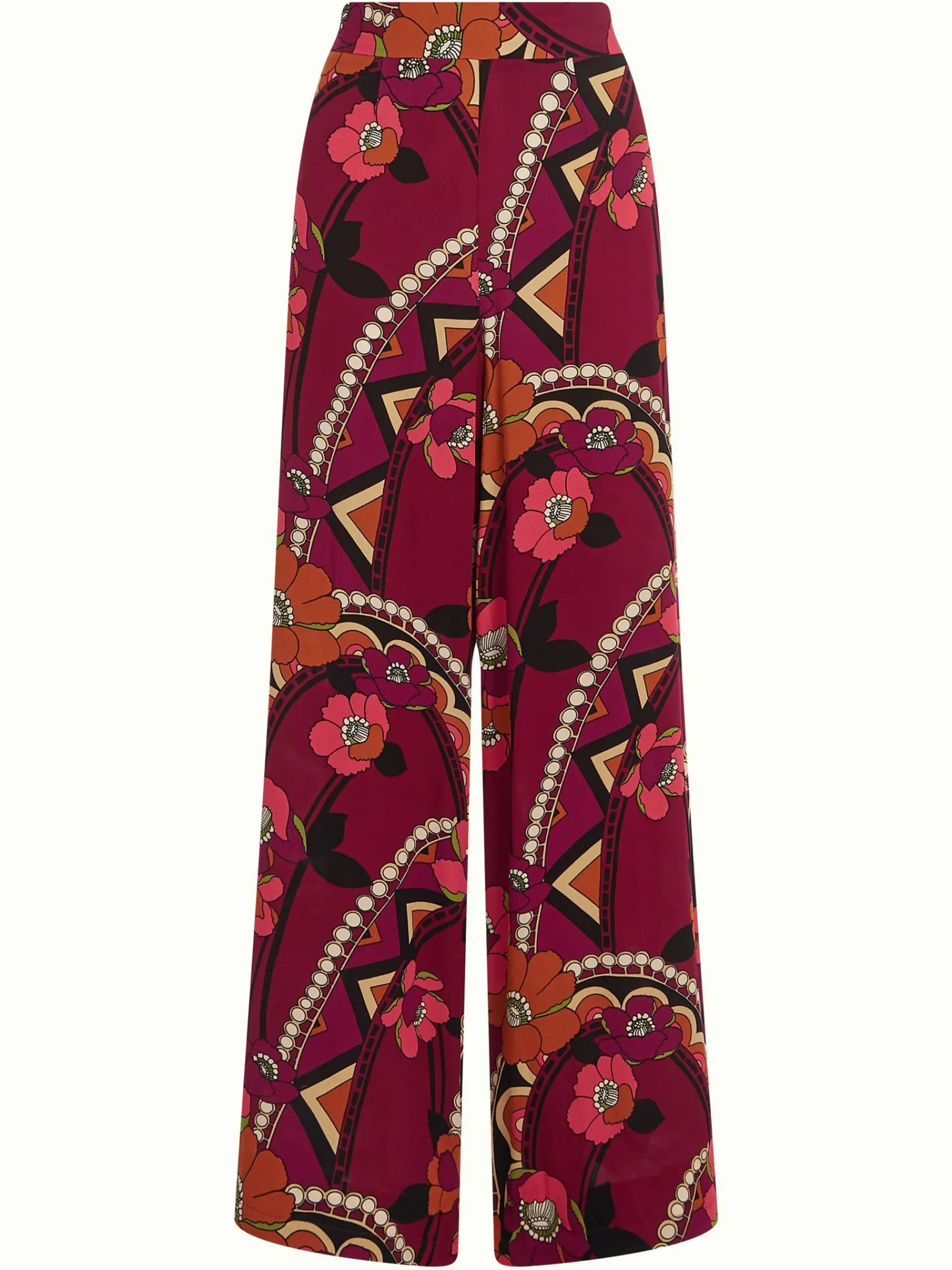 King Louie Broeken|Palazzo Pants Lovechild Cabernet Red