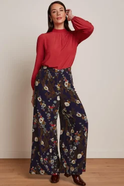 King Louie Broeken|Palazzo Pants Rising Evening Blue