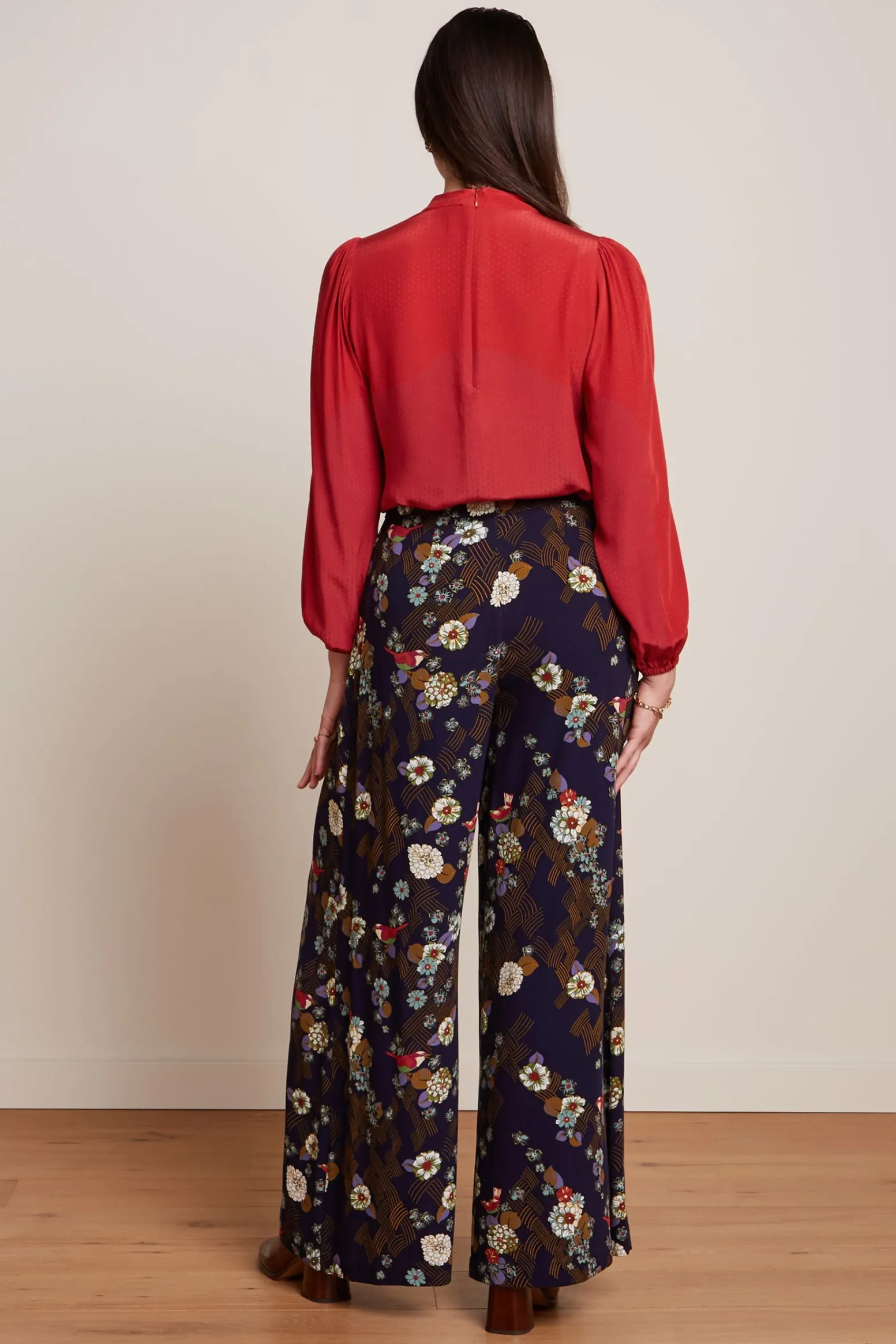 King Louie Broeken|Palazzo Pants Rising Evening Blue