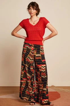 King Louie Broeken|Palazzo Pants Wildly Black