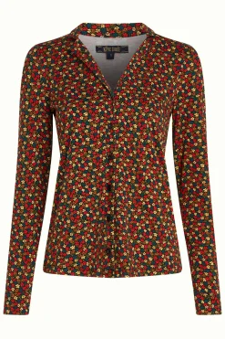 King Louie Blouses|Patty Blouse Flaminga Black