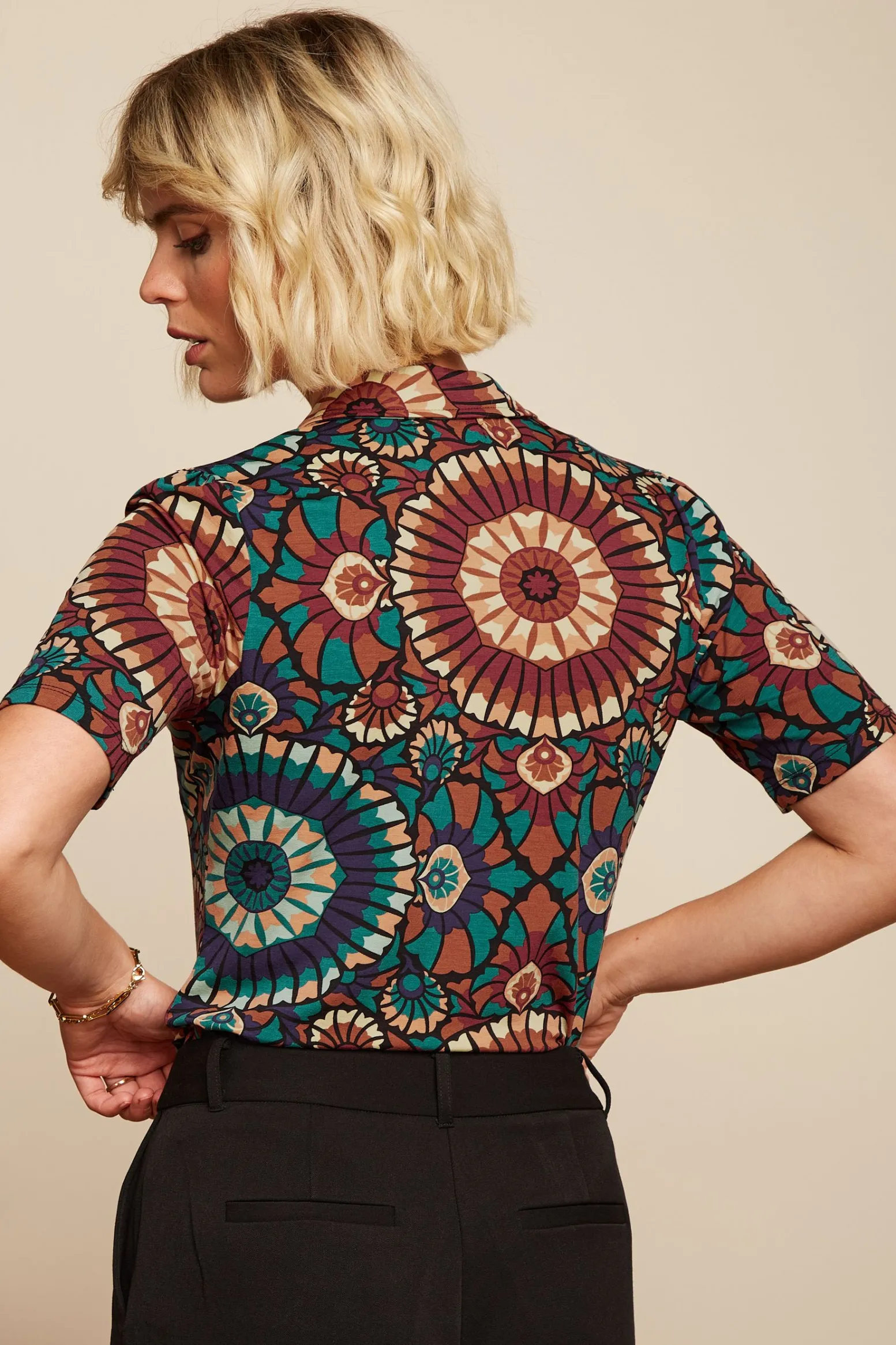 King Louie Blouses|Patty Blouse Torini Evening Blue