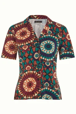 King Louie Blouses|Patty Blouse Torini Evening Blue