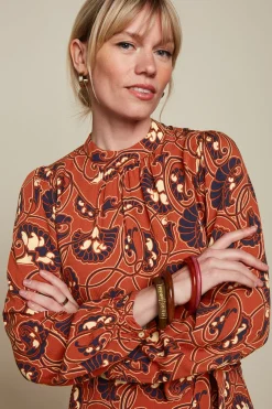King Louie Jurken|Phoebe Dress Cecilia Spicy Brown