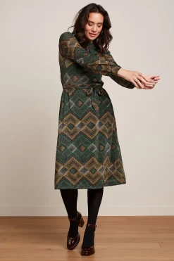 King Louie Jurken|Phoebe Dress Morrison Pine Green