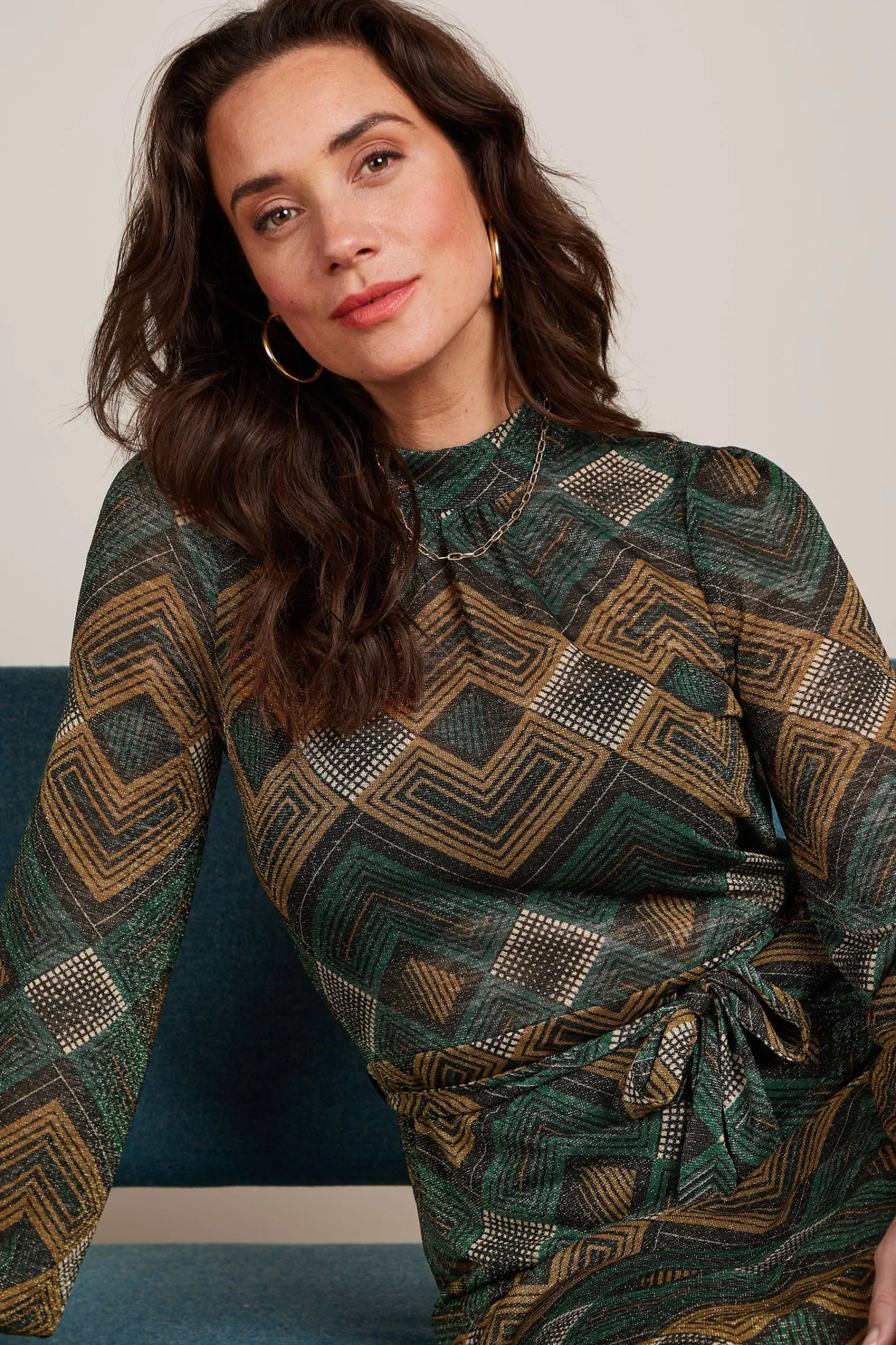 King Louie Jurken|Phoebe Dress Morrison Pine Green