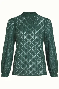 King Louie Tops & Shirts|Phoebe Top Artiste Lace Amazon Green