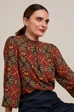 King Louie Tops & Shirts|Phoebe Top Zesty Evening Blue