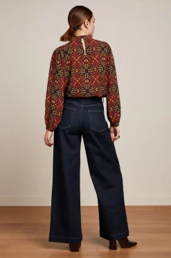 King Louie Tops & Shirts|Phoebe Top Zesty Evening Blue