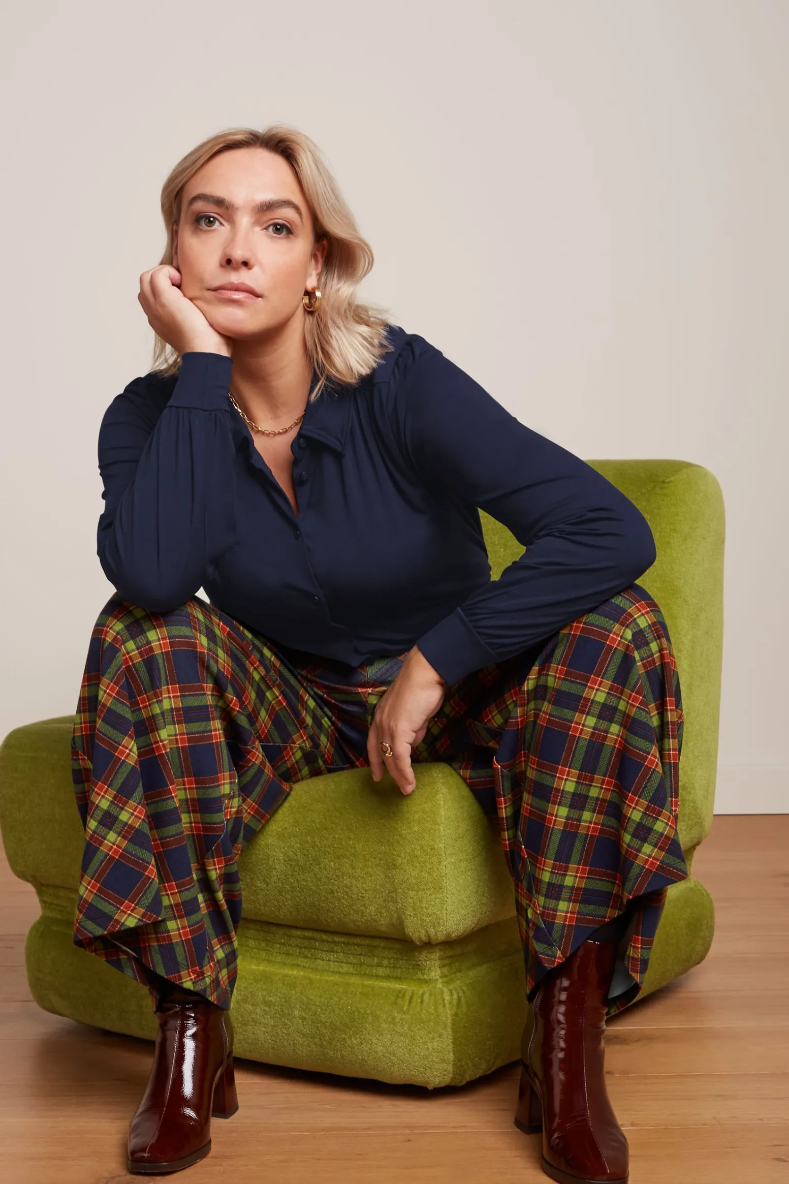 King Louie Broeken|Pia Culotte Bennet Evening Blue