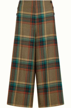 King Louie Broeken|Pia Culotte Feathers Check Black
