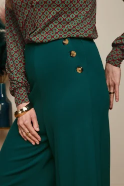 King Louie Broeken|Pia Culotte Milano Uni Pine Green
