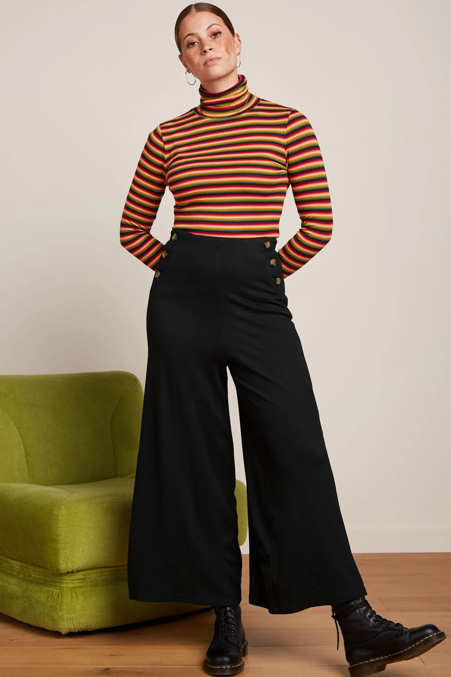 King Louie Broeken|Pia Culotte Milano Uni Black