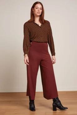 King Louie Broeken|Pia Culotte Milano Uni Beet Red