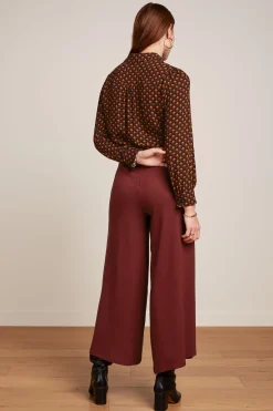 King Louie Broeken|Pia Culotte Milano Uni Beet Red