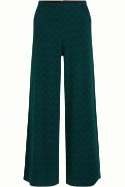 King Louie Broeken|Pia Pants Duffy Jacquard Evening Blue