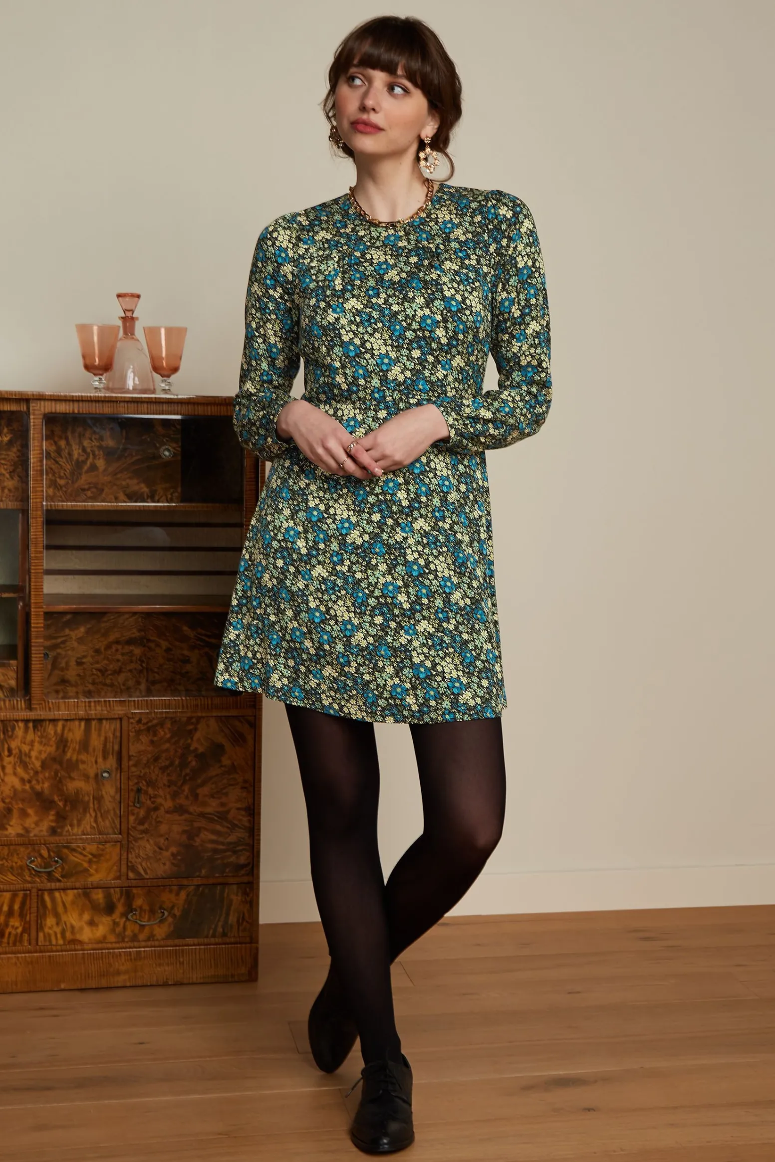 King Louie Jurken|Polly Dress La Sarre Black