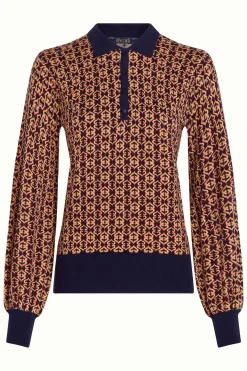 King Louie Tops & Shirts|Polo Bell Top Ripley Evening Blue