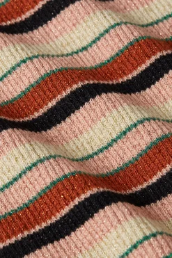 King Louie Tops & Shirts|Polo Rib Top Lapis Stripe Black